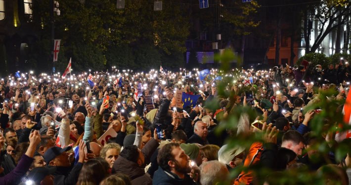 Tbilisi - election protests 28 October 2024